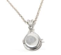 SXYNIO Collana Pendente Sirena Argento Acciaio Inox H2O Ciondolo Sirena Collana per Donne Ragazze (W)