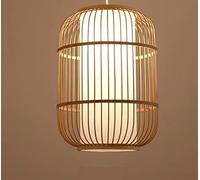 SXYSXYSXY bambù Lampada a Sospensione Vintage ▾ Lampada da Tavolo da Pranzo Naturale Tessuto a Mano plafoniera Rattan lampadario luci sospese Camera da Letto caffè soppalco Ristorante Soggiorno E27