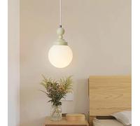 SXYSXYSXY Camera da letto Comodino Lampada a sospensione Moderno Stile francese Lampada a sospensione Paralume in vetro Minimalismo Lampada da sala da pranzo Soppalco E27 Ø15cm