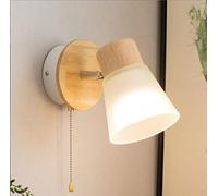 SXYSXYSXY In legno Lampada da parete Interno Moderno In vetro Stile giapponese luci a parete Applique da parete per Soggiorno Camera da letto Scala Corridoio 18,5 * 20cm E27*1