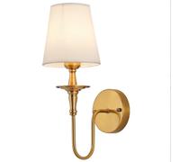 SXYSXYSXY Lampada a Parete Minimalista Retrò Stile Campagnolo Americano Ottone Tessuto E27 Lampada a Muro 35cm per Soggiorno Camera Corridoio Scala
