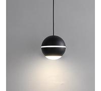 SXYSXYSXY Lampada a Sospensione 7W minimalismo Luce Pendente LED Moderno Disegno Nordico Camera da Letto Comodino Lampada Sospesa 3000 Mila lampadario corridoio Cucina plafoniera Ø8cm,Nero