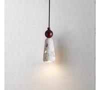 SXYSXYSXY Lampada a Sospensione Design Moderno LED Tre Temperature di Luce Terrazzo e Legno Massello per Comodino Camera Sala da Pranzo Ingresso 7 * 20cm,A