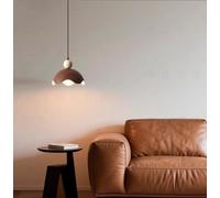SXYSXYSXY Lampada a Sospensione Design Moderno LED Tre Temperature di Luce Travertino Metallo e Legno Massello per Comodino Camera Sala da Pranzo Ingresso 22 * 18cm