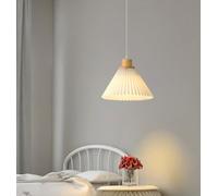 SXYSXYSXY Lampada a sospensione vintage in stile nordico Lampada da sala da pranzo in stile giapponese Paralume in tessuto Legno Comodino E27 Corridoio Camera da letto Cucina Retrò 30 * 17 cm,B