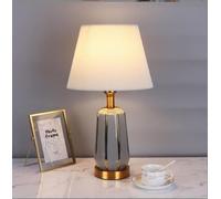 SXYSXYSXY Lampada da comodino ceramica lampada da tavolo americano Decorativo Con paralume creativo disegno Moderno E27 lampada da scrivania per figli Camera da letto soggiorno Hotel,A