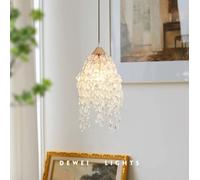 SXYSXYSXY Lampada da comodino in vetro nordico Lampada da camera da letto Lampada a sospensione Design creativo minimalismo Lampada da sala da pranzo E27 Cucina 18 * 36cm