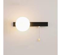 SXYSXYSXY Lampada da Parete Minimalista Lampada da Parete con sfera in vetro e interruttore a catena Luce Neutra 4500K Moderna Applique da Parete per camera soggiorno corridoio