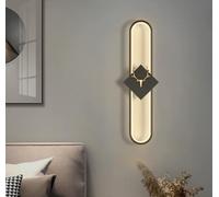 SXYSXYSXY Lampada da Parete Stile Moderno Lampada da Parete Nero e Oro Design con Corna di Cervo 60cm 24W LED 3000K Luce Calda per Soggiorno Camera da Letto Corridoio Scala,Nero