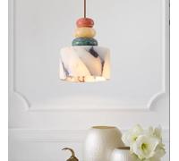 SXYSXYSXY Lampada da tavolo in marmo nordico Lampada a sospensione Lampada da sala da pranzo vintage Moderno minimalismo E27 Camera da letto Corridoio Cucina 12 * 14 cm