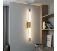 SXYSXYSXY LED 10W Da interno Moderna Minimalismo luci da parete 3000K bianco caldo Lampada da parete per Soggiorno camera da letto Scala corridoio 60 * 5cm,D'oro