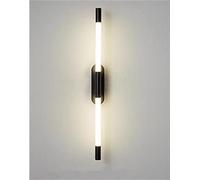 SXYSXYSXY LED 10W Da interno Moderna Minimalismo luci da parete 3000K bianco caldo Lampada da parete per Soggiorno camera da letto Scala corridoio 60 * 5cm,Nero