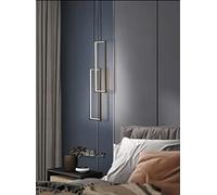 SXYSXYSXY LED 35W Camera da letto comodino lampada a sospensione minimalista rettangolo disegno moderno Luce calda 3000K lampadario soggiorno cucina sala da pranzo scale Ø20*60cm