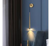 SXYSXYSXY LED 7w Lampada a Muro al Chiuso Moderno d'oro Lampade da Parete Luce Pendente Minimalismo Design Luce Calda 3000K Lampada da Comodino per Soggiorno Camera da Letto Luce a Muro L: 30 cm