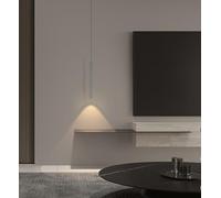 SXYSXYSXY LED Camera da letto Comodino Lampada a sospensione Lampada per sala da pranzo moderno Minimalismo Luce a tre colori Soggiorno Scale Soppalco L:40CM,Argento