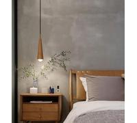SXYSXYSXY LED Di legno Camera da letto comodino moderno lampada a sospensione minimalista creativo disegno 5W Luce neutra 4500K lampadario soggiorno cucina sala da pranzo scale Ø6*25cm