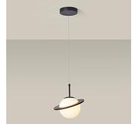 SXYSXYSXY LED Di legno Sfera di vetro lampada a sospensione creativo disegno Camera da letto comodino minimalismo E27 lampadario soggiorno cucina sala da pranzo scale Ø13,8 cm