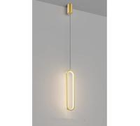SXYSXYSXY LED d'oro Lampada a Sospensione Moderno Dimmerabile Lampada Sospesa Camera da Letto Comodino 16W minimalismo 3000K/4500K/6000K lampadario Soggiorno Cucina Sala da Pranzo Scale Ø9*40cm