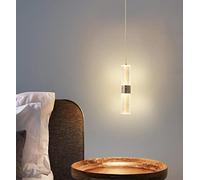 SXYSXYSXY LED Lampada a Sospensione Minimalista Acrilico Camera da Letto Comodino Lampada Sospesa Creativo Moderno Disegno 7W Luce Calda 3000K lampadario Soggiorno Cucina Sala da Pranzo Ø4*24 cm