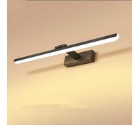 SXYSXYSXY LED Lampada da bagno 40 CM Stile nordico 9W Bianco freddo 6000K Lampada a specchio Angoli regolabili Luce per il trucco armadio a specchio lampada a muro,Nero