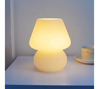 SXYSXYSXY LED Lampada da Tavolo Bicchiere Luce Notturna 3000 Mila Dimmerabile con dimmer Moderno Semplice Lampada da Comodino per Camera da Letto Soggiorno Asilo Decorativo H19*P14CM,C