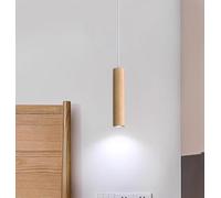 SXYSXYSXY LED Luci per la camera da letto Lampada a sospensione In legno Dimmerabile Moderno Comodino Luce a sospensione Minimalismo Lampada da soffitto 5W Luce a tre colori