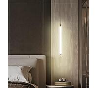 SXYSXYSXY LED minimalista Camera da letto comodino lampada a sospensione moderno creativo disegno 15W Luce calda 3000K lampadario soggiorno cucina sala da pranzo scale Ø2,5 * 50 cm
