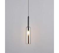 SXYSXYSXY LED Moderno In vetro Dimmerabile Lampada a sospensione Minimalismo Camera da letto Comodino 5W Lampada da soffitto 3000K/4500K/6000K Sala da pranzo Soggiorno 7 * 40CM,Nero