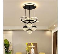SXYSXYSXY LED Moderno Luce a sospensione 3-Fiamma Lampada da sala da pranzo Dimmerabile Con telecomando 101W Tavolo da pranzo Ufficio Lampadario Luce a sospensione Cucina Soggiorno,Nero