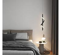SXYSXYSXY LED Moderno Luci sospese 13W Nero Camera da Letto Lampada a Sospensione Disegno dell'onda Comodino Luce Pendente lampadario 3000 Mila lampadario per Soggiorno Sala da Pranzo 40 * 12 cm