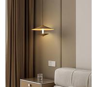 SXYSXYSXY LED Moderno Nordico Lampada a sospensione Luce calda 3000K Design creativo Camera da letto Comodino Sala da pranzo Soggiorno Loft 25 * 25cm,D'oro