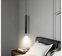 SXYSXYSXY LED Nero Moderno lLampada a sospensione Tavolo da pranzo Cucine Luci sospese Luce calda 3000K Minimalista nordico Studio Soppalco Comodino 40 cm