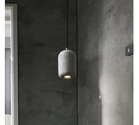 SXYSXYSXY LED Nordico Il cemento Luci a sospensione Comodino Lampada a sospensione Luce calda 3000K Industriale Lampada da tavolo soggiorno Camera da letto cucina,Bianca