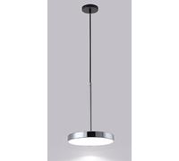 SXYSXYSXY Modern nordico LED lampada a sospensione comodino Camera da letto Nero 12W 3000K Lampada Sospesa soggiorno isola della cucina soppalco sala da pranzo lampadario,Argento