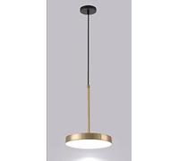 SXYSXYSXY Modern nordico LED lampada a sospensione comodino Camera da letto Nero 12W 3000K Lampada Sospesa soggiorno isola della cucina soppalco sala da pranzo lampadario,Ottone