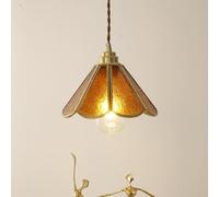 SXYSXYSXY Moderno disegno lampada da sala da pranzo Ottone Bicchiere lampada a sospensione Vintage ▾ nordico lampada a sospensione Lampada Sospesa E27 Camera da letto cucina retrò,A