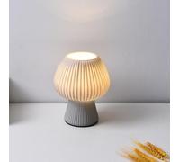 SXYSXYSXY Moderno Nordico Lampada da tavolo Luce notturna Design creativo Camera da letto Lampada da comodino Paralume in vetro Semplice decorativa E27 soggiorno hotel,Grigio