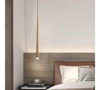 SXYSXYSXY Nordic Minimalismo Lampada a Sospensione LED Moderno Disegno 5W Dimmerabile 3000K/4500K/6000K Camera da Letto Comodino Lampada Sospesa lampadario Cucina Sala da Pranzo Ø3*55cm,d'oro