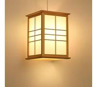 SXYSXYSXY Stile giapponese Lampada a sospensione In legno Vintage Lampada da sala da pranzo Minimalismo Comodino Lampada a sospensione Camera da letto Lampadario Soppalco E27 Ø22*30cm