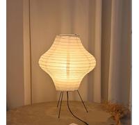 SXYSXYSXY Stile giapponese Lampada da tavolo Lampada da camera da letto Lampada da comodino Retrò Lampada in carta di riso Minimalismo Moderna albergo Soggiorno H45*D32CM E27*1