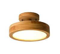 SXYSXYSXY Stile Giapponese Legna plafoniere 12W LED Semplice Lampada da corridoio Creativo Disegno Iscrizione Lampada da soffitto Luce Bianca 6000K Acrilico corridoio Cucina Balcone 23 * 15 CM