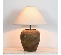 SXYSXYSXY Stile giapponese Vintage Lampada da tavolo in ceramica Lampada da comodino Minimalismo Camera da letto Soggiorno Con paralume in tessuto E27*1 per Albergo Decorativo