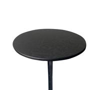 SXZAGZR Tovaglia Rotonda Impermeabile Antiscivolo Aderente Con Bordo Elastico - Copritavolo Antimacchia Lavabile in Poliestere E Feltro - Protezione Tavolo Mollettone (Nero,Diametro 80cm)