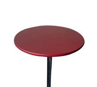 SXZAGZR Tovaglia Rotonda Impermeabile Antiscivolo Aderente Con Bordo Elastico - Copritavolo Antimacchia Lavabile in Poliestere E Feltro - Protezione Tavolo Mollettone (Rosso,Diametro 100cm)