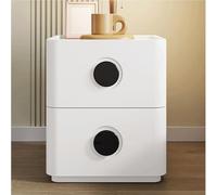 SXZenSpace Comodini in Legno massello, Piccoli e Moderni, con 2 cassetti, Ideali per ottimizzare Lo Spazio Accanto al Letto (Bianco, 30 * 40 * 50 cm)