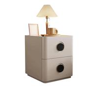 SXZenSpace Comodini in Legno massello, Piccoli e Moderni, con 2 cassetti, Ideali per ottimizzare Lo Spazio Accanto al Letto (Marrone, 40 * 40 * 50 cm)