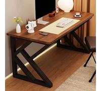 SXZenSpace Scrivania da Ufficio in Stile Rustico, scrivania direzionale Robusta con Sistema di Gestione dei Cavi, postazione di Lavoro per scrittori e Artigiani, Ideale per Ufficio Domestico,