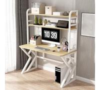 SXZenSpace Scrivania per Computer con Ripiani portaoggetti e Pannello Forato, Tavolo da Lavoro Multifunzionale per Ufficio, Studio e Giochi (80x60x170 cm, Naturale)