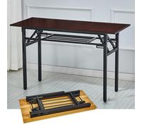 SXZenSpace Scrivania Pieghevole - Scrivania per conferenze e Computer per Ufficio, casa, Uso Esterno Design a Strisce Lunghe