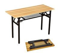 SXZenSpace Scrivania Pieghevole - Scrivania per conferenze e Computer per Ufficio, casa, Uso Esterno Design a Strisce Lunghe